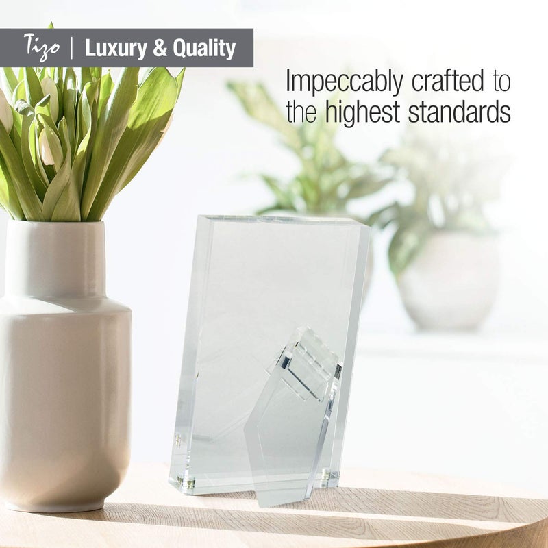 TIZO Design Vertical 8x10 Lucite Picture Frame, Durable 1 Inch Thick Clear Lucite & Magnetic Closures, Elegant & Practical Boutique Quality Photo Frame (Multiple Colors Available) - Image 4